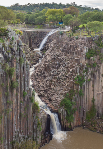 Waterfalls over the Basaltic Prisms of Santa María Regla, Huasca de Ocampo, Mexico.